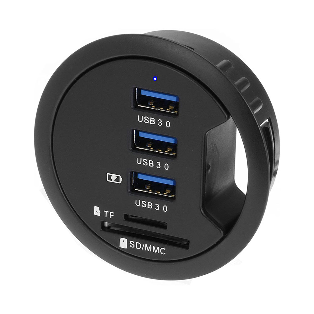 Usb Hub Gaming - 外部ステレオサウンド付きUSB3.0ハブアダプター,サウンドとSDカードリーダー用のサウンドコンボ,3/4ポート