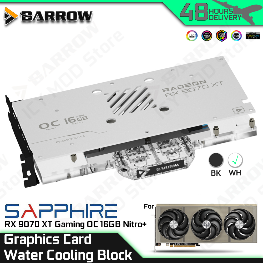 Pc Gaming Water Cooling - バロー グラフィックスカード 水冷ブロック SAPPHIRE RX 9070