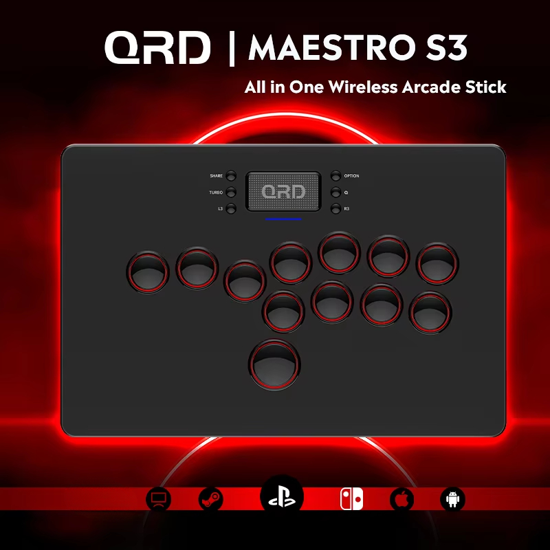 Pc Gaming Emulator - QRD Maestro S3 ワイヤレス ヒットボックス PS5/PS4/PS3/Switch/Steam/PC/IOS/Android