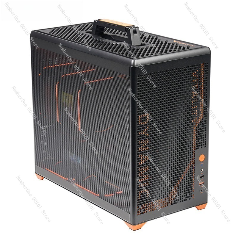 Pc Gaming Liquid - ポータブルハンドキャリーMATXメッシュゲーミングPCケースITXデスクトップコンピューターシャーシ240mm水冷対応コンパクトエアフロータワー