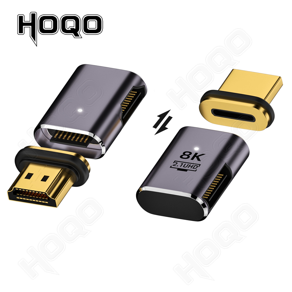 Usb Hub Gaming - HDMIオス-メス磁気アダプタ,USBハブ,高速,8k,60hz,48gbps,TVボックスおよびPS5用の耳コネクタ