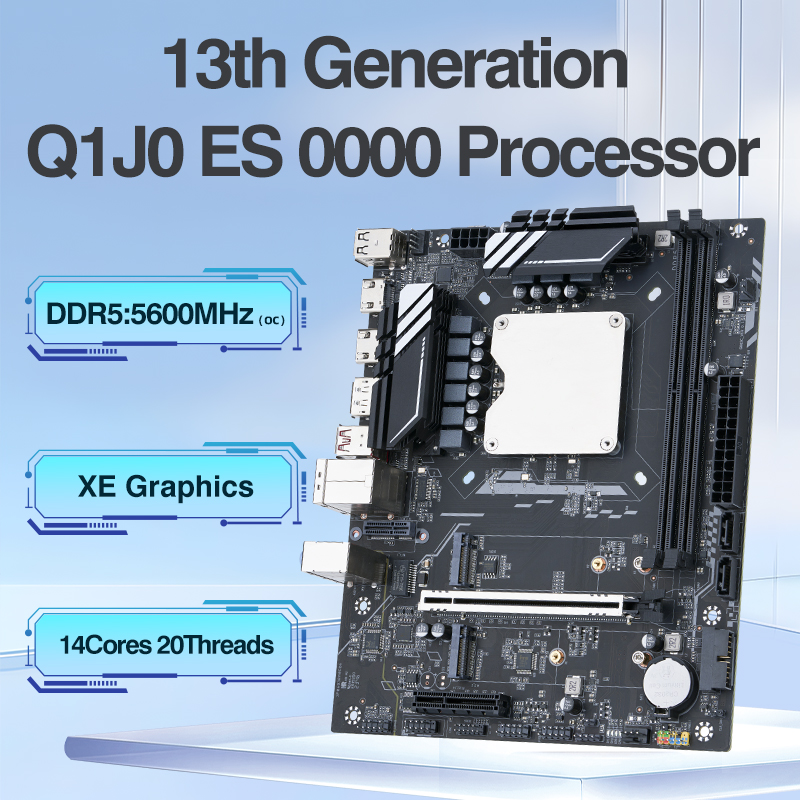 Intel Cpu Core I7 - コンピューターマザーボードセット,13コアCPUコンボ,日曜大工ゲーム,インターポーズキット,q1j0,es 0000,14c20t,ddr5 ram,デスクトップ