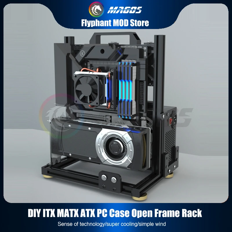 Pc Gaming Water Cooling - Diy-PCゲーマー用キャビネット,PCタワー用Matx atex用シャーシ,オープンケース,書斎,水冷却システム,デスクトップゲーム