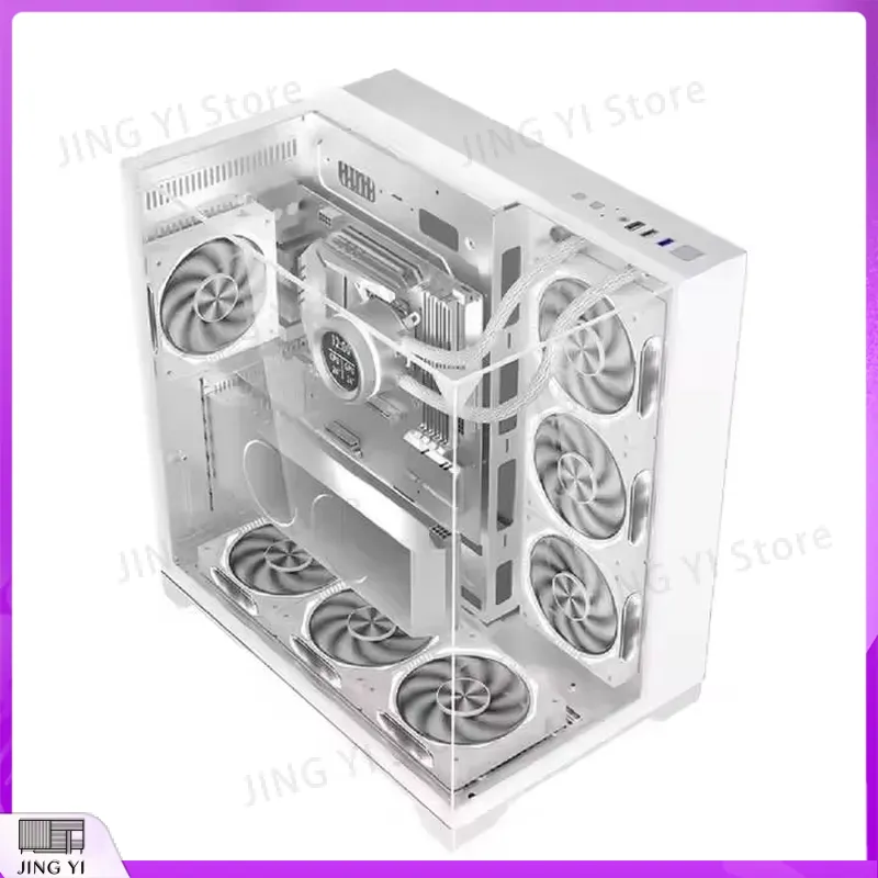 Pc Gaming Cpu - カスタムフルタワーATXコンピューターケース ホワイトゲーミングPCシャーシ メタルメッシュフロントパネル USB 3.0 デスクトップCPUキャビネット
