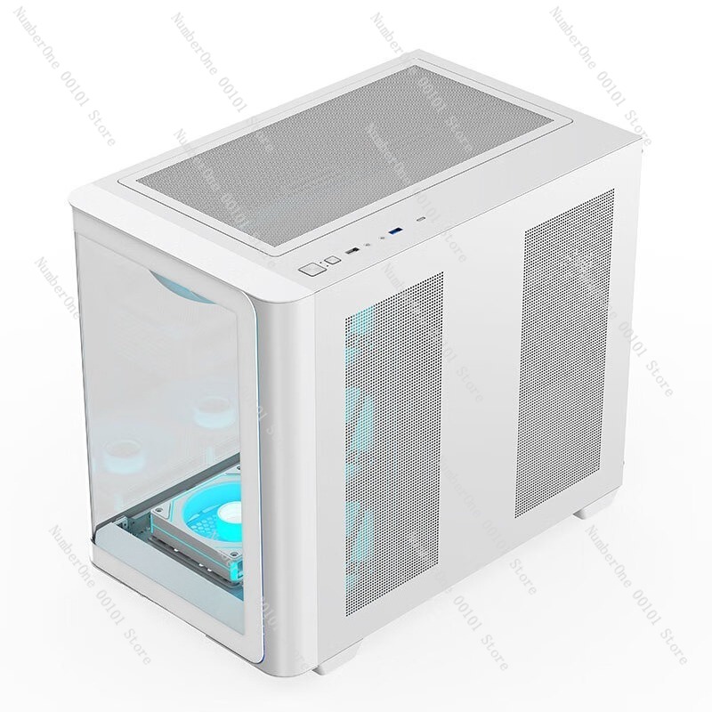 Pc Gaming Liquid - パノラマ曲面ガラスデスクトップPCケース ATXミッドタワーゲーミングコンピューターシャーシ フルビューサイドウィンドウ 360mm水冷クーラー対応