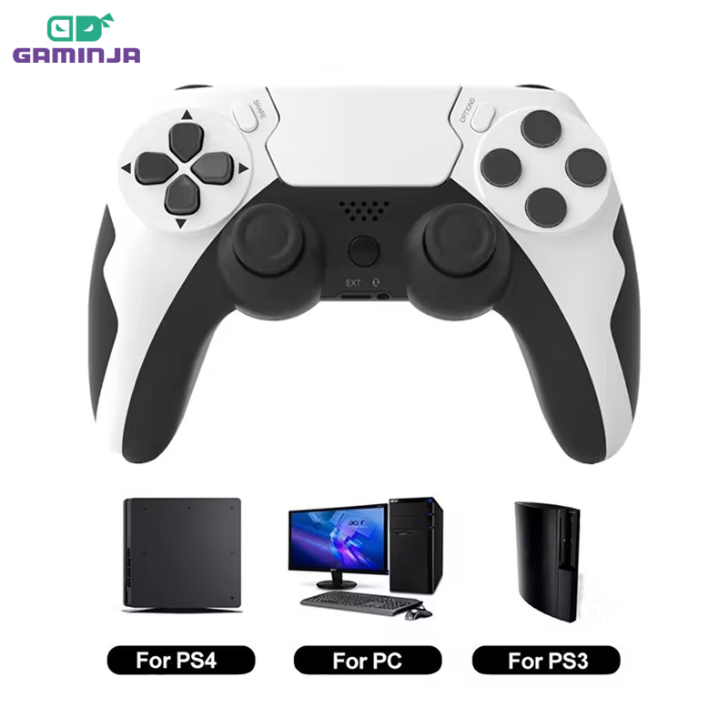 Pc Gaming Emulator - Gaminja-6軸ジャイロスコープを備えたワイヤレスゲームパッド,ps4 ps3用のゲームコントローラー,コンソール,7,8,10,デュアルバイブレーション,PCジョイスティック,p48