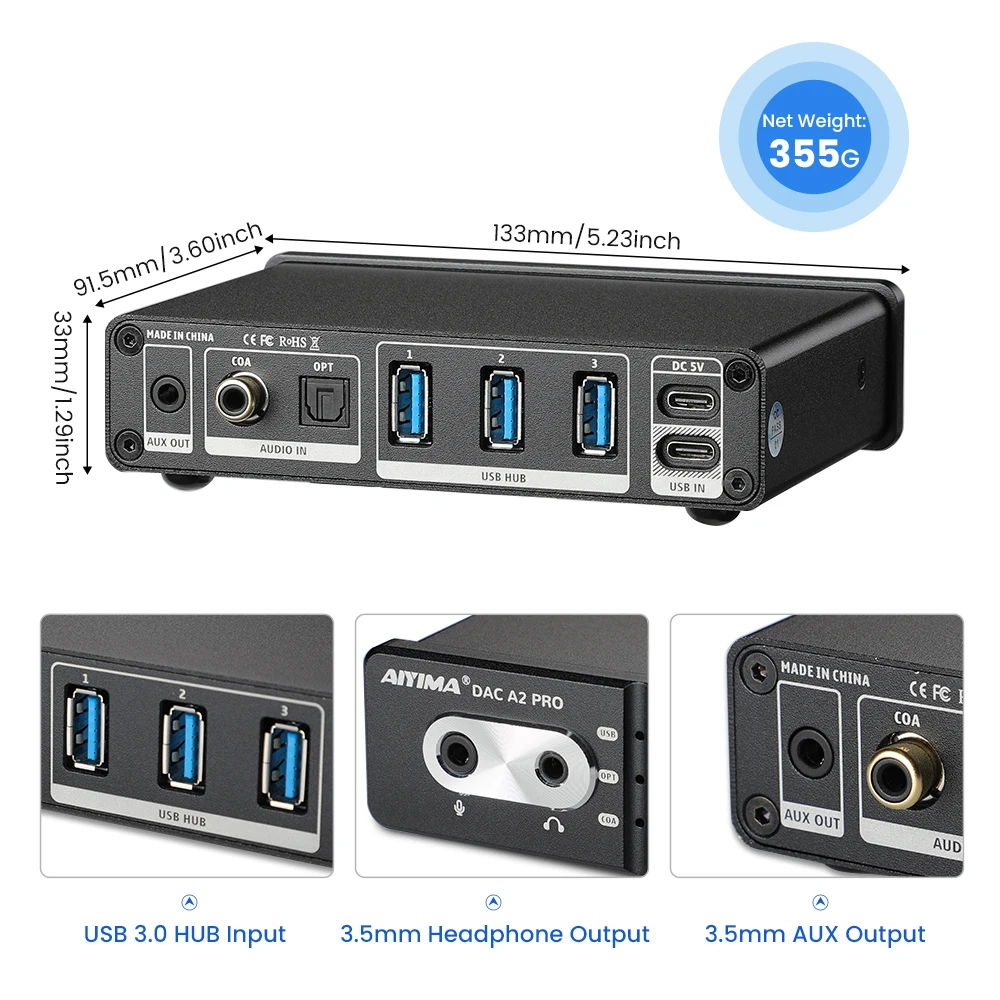 Usb Hub Gaming - オーディオ DAC-A2 PRO USB ゲーミング DAC