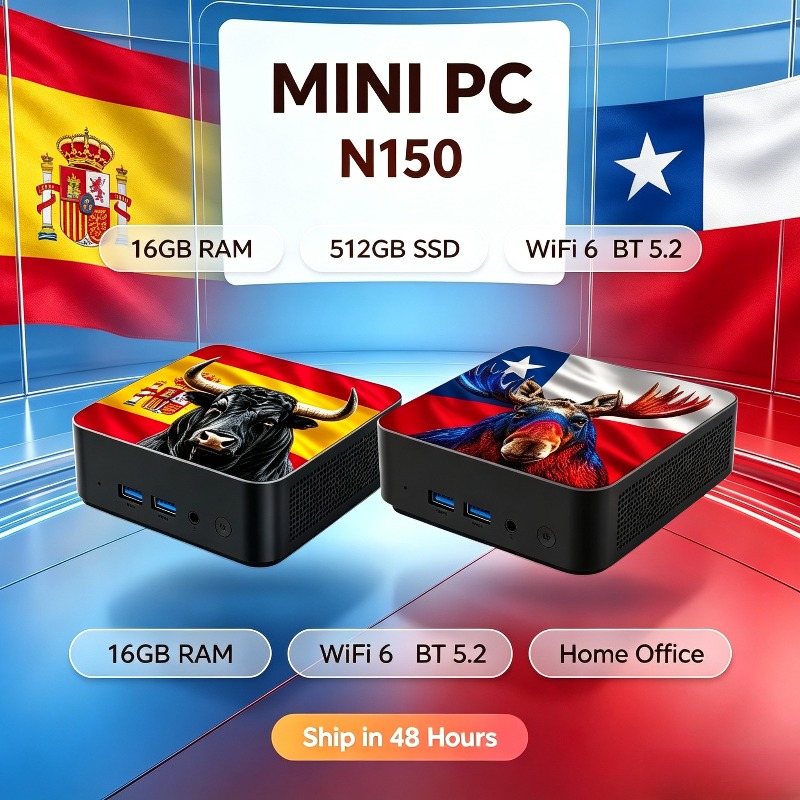 Pc Gaming Portable - ポータブルミニPCゲーマー、インテルコアN150、16GB RAM、1/2TB SSD、FHDディスプレイ、BT5.2、WiFi6、4K HDMI対応、ゲーミング＆オフィス用コンピューター。