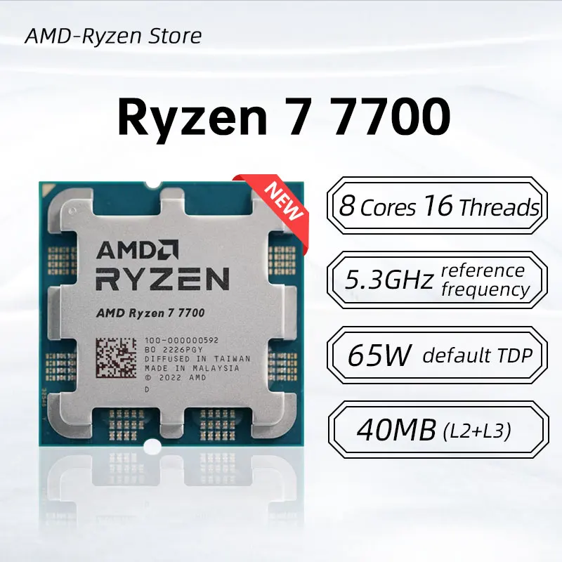 新しいAMD Ryzen 7 7700プロセッサー 3.8G - Pc Gaming Cpu のレビューと価格