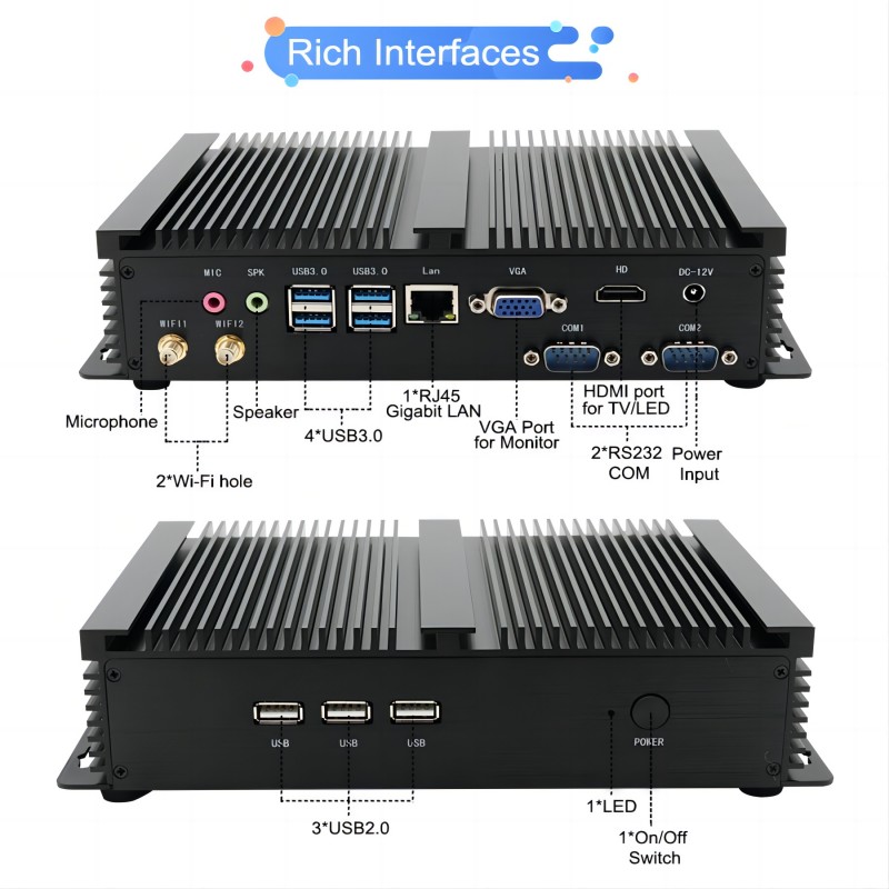 産業用ファンレスミニPC Core i5-8259U i7- - Intel Cpu Core I7 のレビューと価格