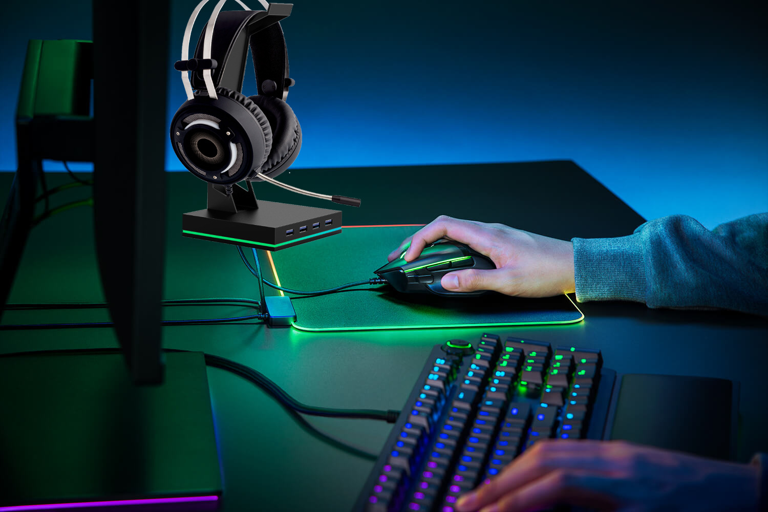 ホットセール RGB ゲーミングスタンド 4 USB 2.0 - Usb Hub Gaming のレビューと価格