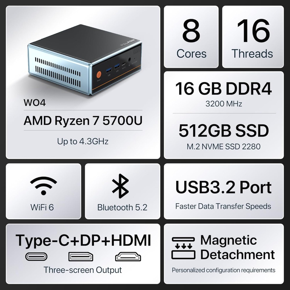 米国発送 ミニPC AMD Ryzen 7 5700U 8コ - Pc Gaming Amd Ryzen 7 のレビューと価格