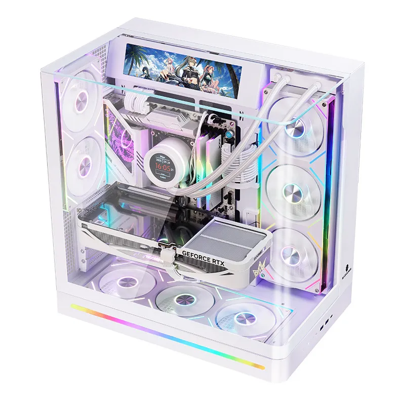高性能eスポーツゲーミングPCケース、パノラマ強化ガラスサイ - Pc Gaming Water Cooling のレビューと価格