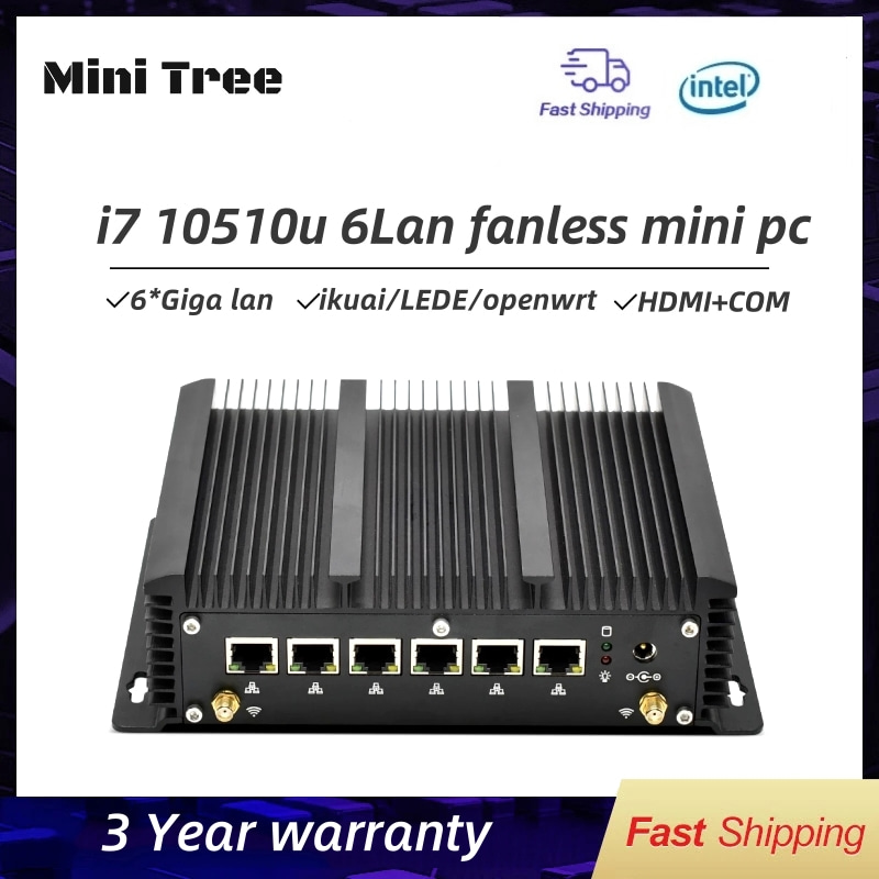 ファンレス6xLANミニPCファイアウォールアプライアンス/ - Intel Cpu Core I7 のレビューと価格