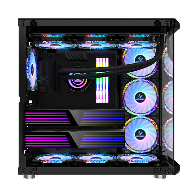 高品質ATXシャーシデスクトップブラック強化ガラスPCゲーミ - Pc Gaming Cpu のレビューと価格