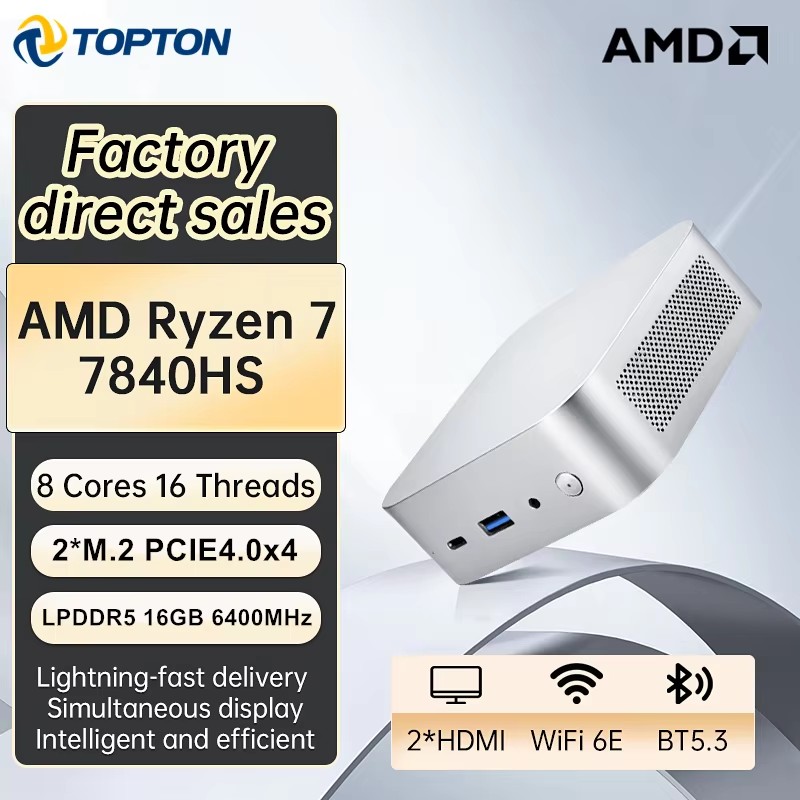 Topton ポータブルゲーミングミニPC AMD Ryze - Pc Gaming Amd Ryzen 7 のレビューと価格