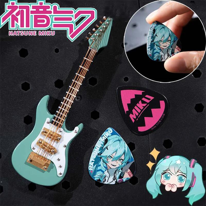 初音ミク 3 個マルチカラーギターピックアクリルギターピック - Pc Gaming Hatsune Miku のレビューと価格