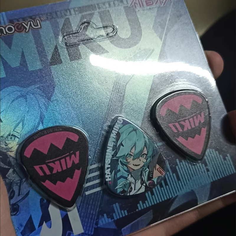 初音ミク 3 個マルチカラーギターピックアクリルギターピック - Pc Gaming Hatsune Miku のレビューと価格