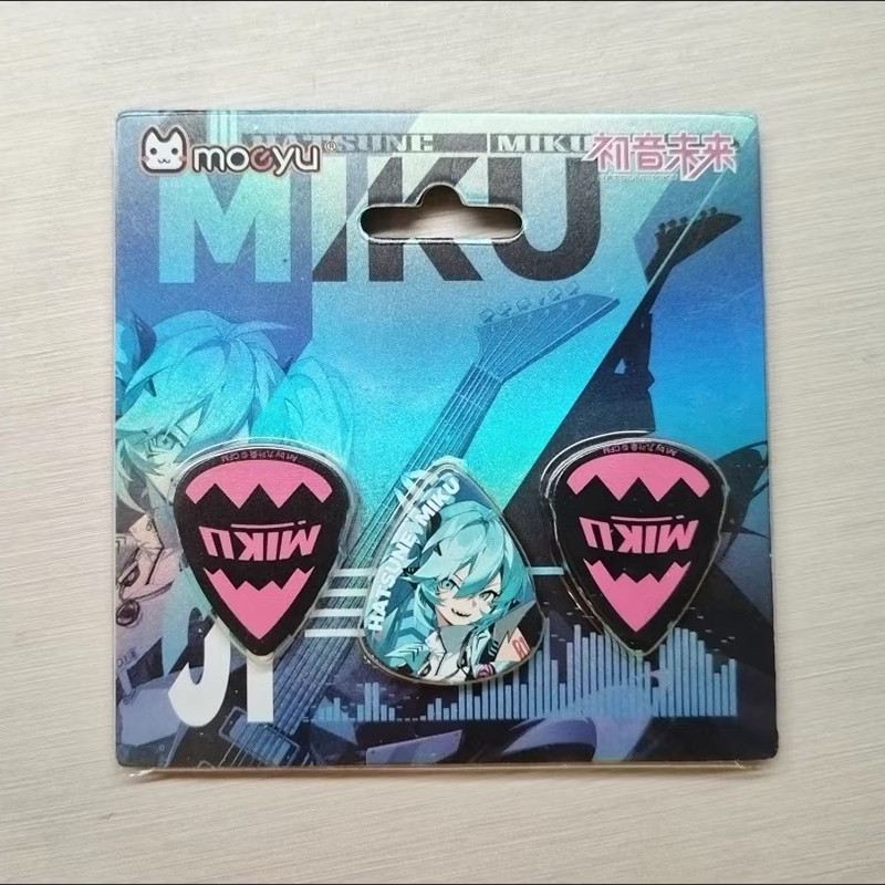 初音ミク 3 個マルチカラーギターピックアクリルギターピック - Pc Gaming Hatsune Miku のレビューと価格
