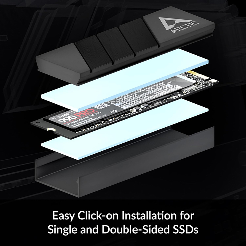 ARCTIC M2 Pro ブラック ヒートシンク クーラー - M.2 Ssd Heatsink のレビューと価格