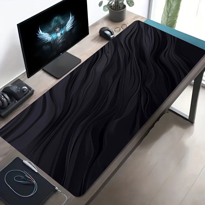 ブラックリキッドウェーブゲーミングマウスパッド、ミニマリスト - Pc Gaming Liquid のレビューと価格