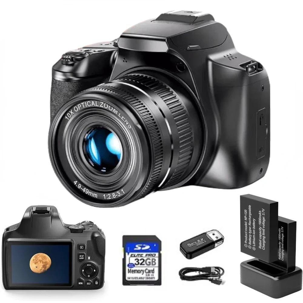写真用 4K デジタルカメラ 10X 光学ズーム Vlog  - Webcam 4K のレビューと価格