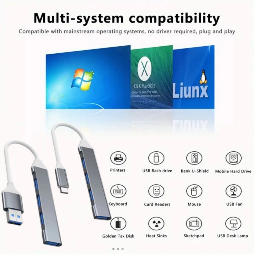 PC用高速USBType-Cスプリッター,4 in 1マルチ - Usb Hub Gaming のレビューと価格