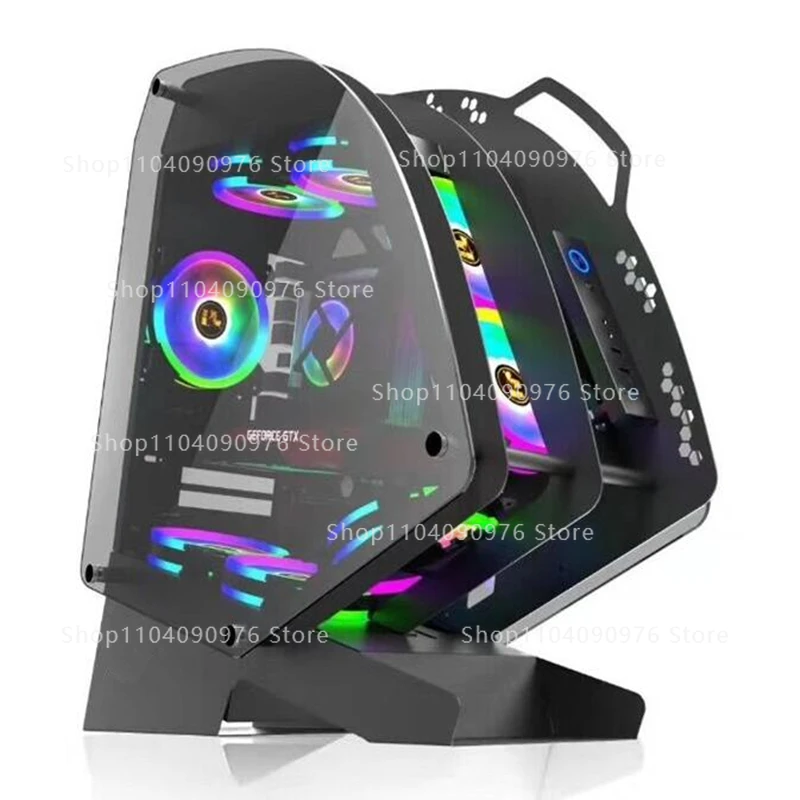 ゲーミングATX PCケース オープンフレーム 強化ガラスサ - Pc Gaming Water Cooling のレビューと価格