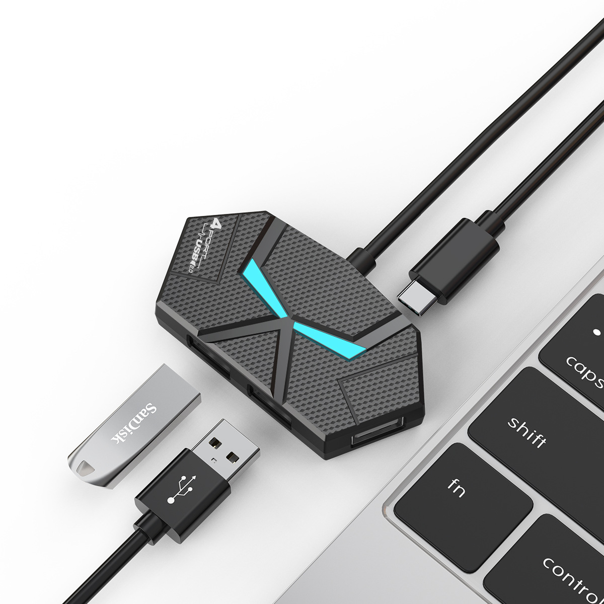 0.6 センチメートル/1.2 メートルハブ 7 ポート互換 - Usb Hub Gaming のレビューと価格