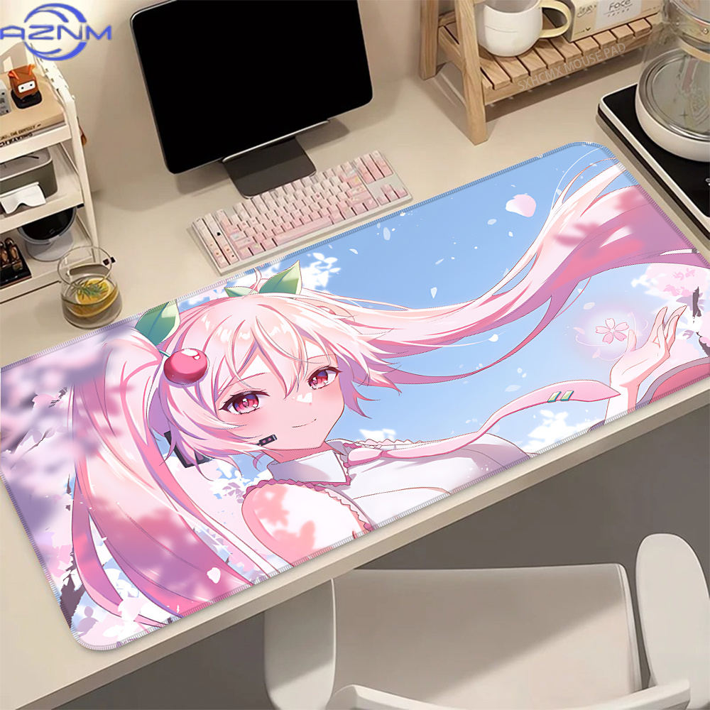 初音ミク ピンクサクラ カワイイ大型拡張ゲーミングマウスパッ - Pc Gaming Hatsune Miku のレビューと価格