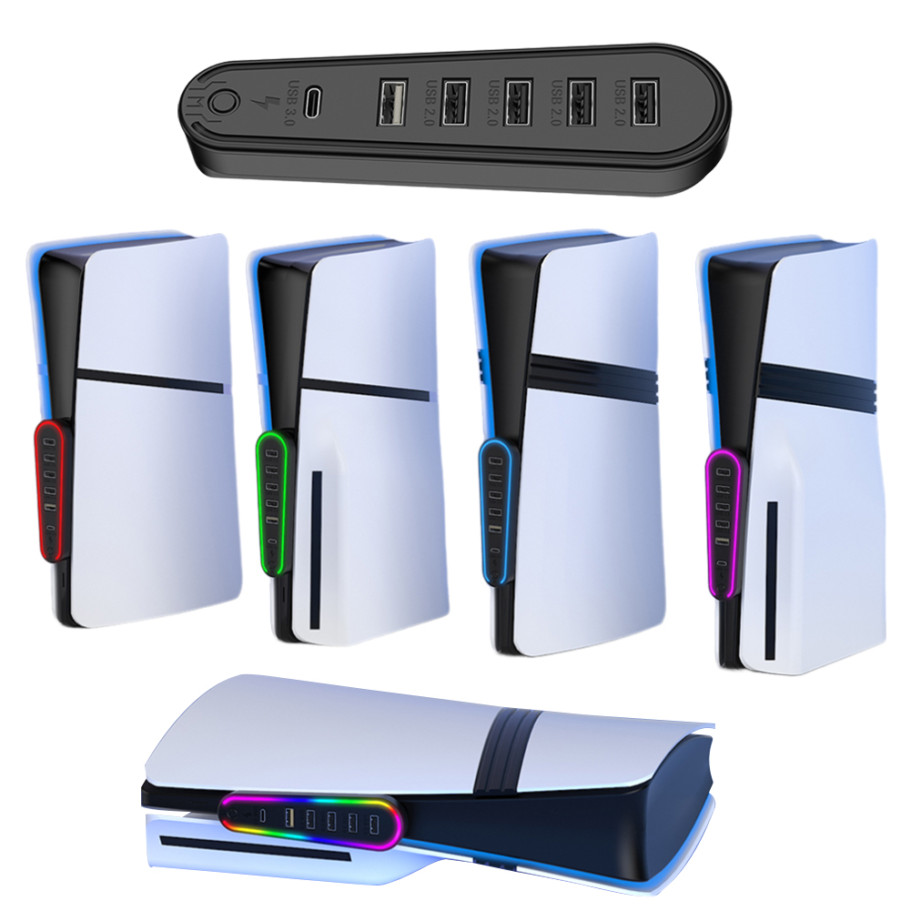 6ポートUSBハブ RGBライト付き USBエクステンダー  - Usb Hub Gaming のレビューと価格
